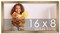 16x8 Gold Bronze Wood Picture Frame - UV Acrylic, Foam Board Backing, Hanging Hardware